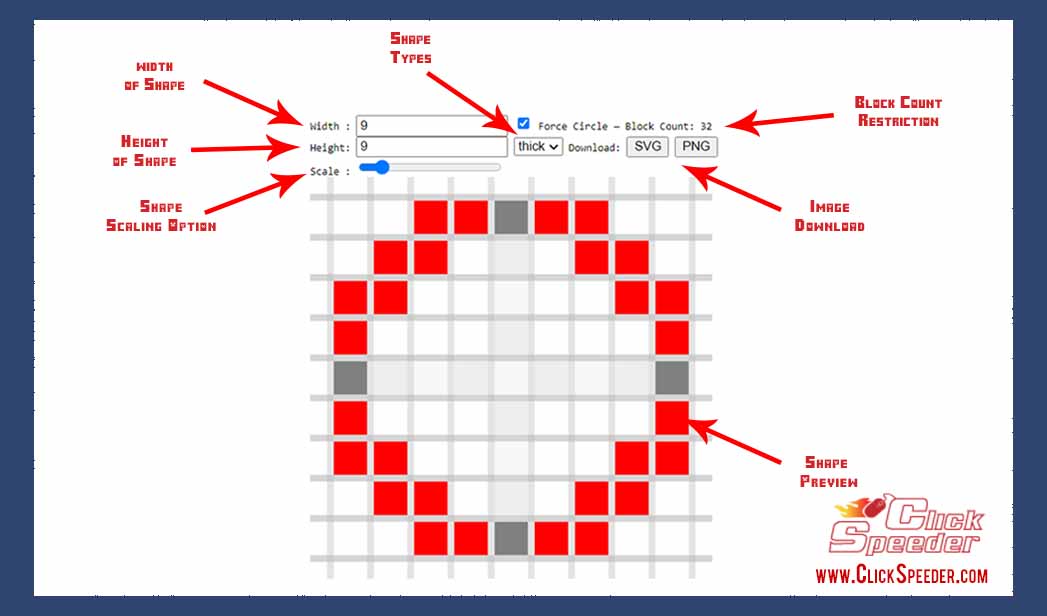 Pixel Circle Generator Minecraft Circle Generator